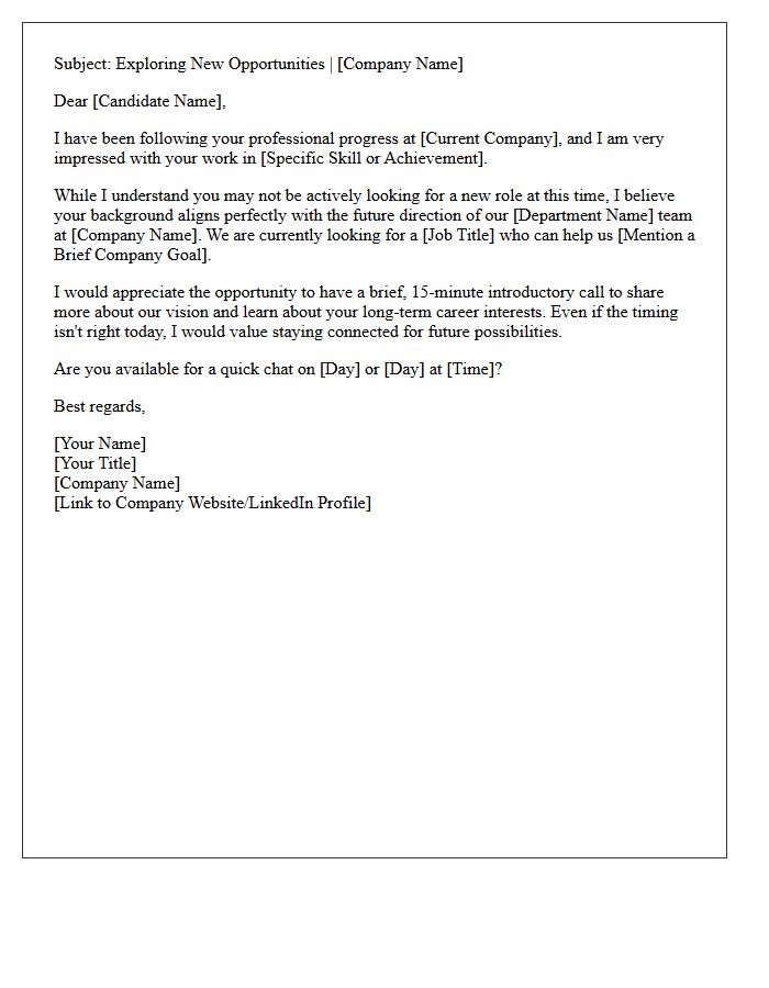 Passive Candidate Engagement Review Letter
