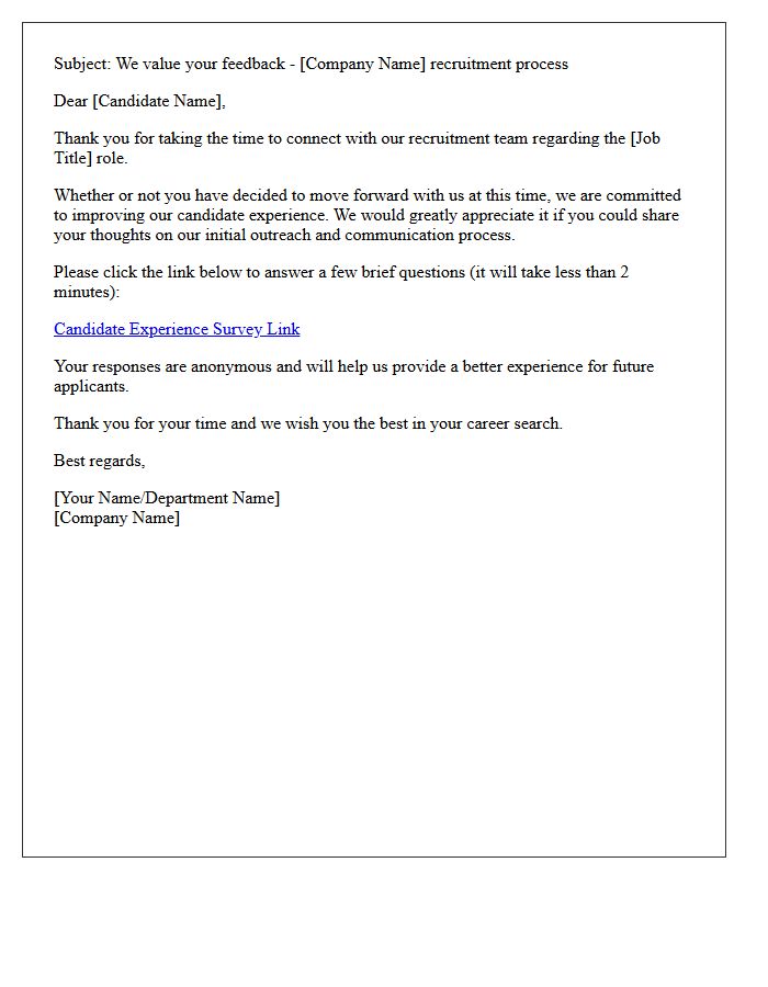 Post-Outreach Feedback Request Letter From Recruitment Team