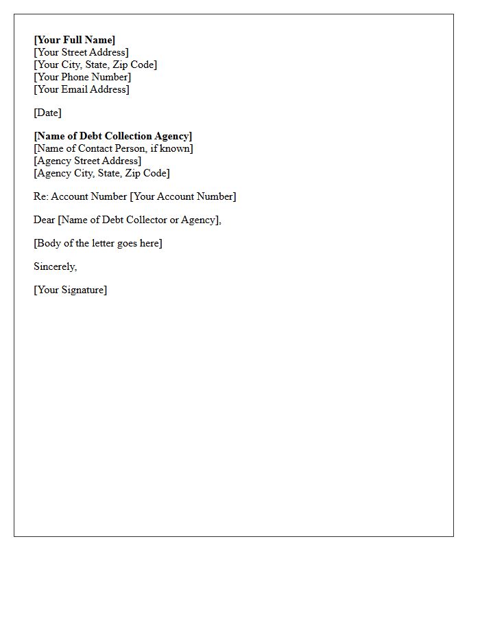 Sender and Debt Collector Contact Information in the Letter