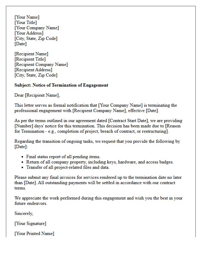 Engagement Termination Letter