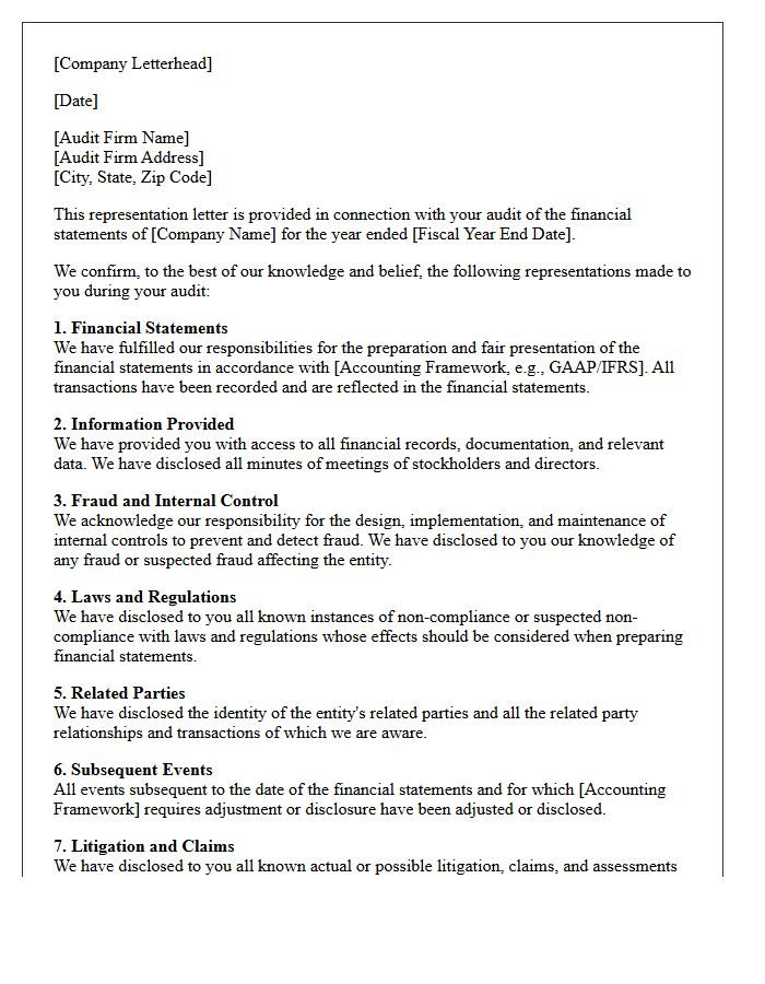Management Representation Letter