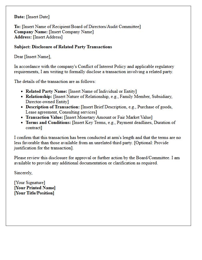 Disclosure of Related Party Transactions