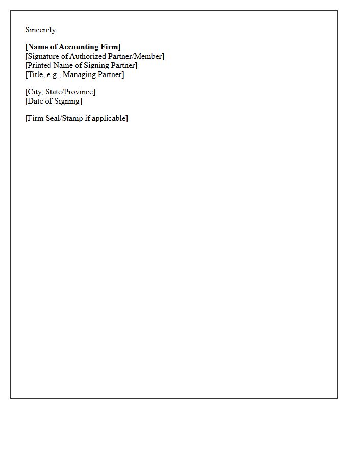 Concluding Signatures Of The Accounting Firm Letter