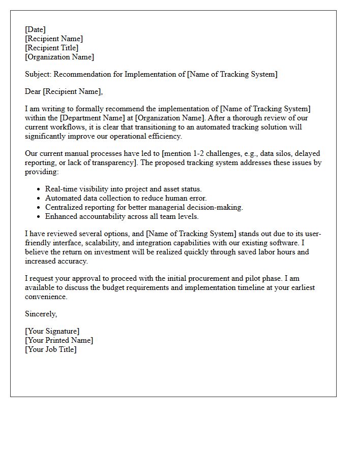 Letter Recommendation For Tracking System Implementation