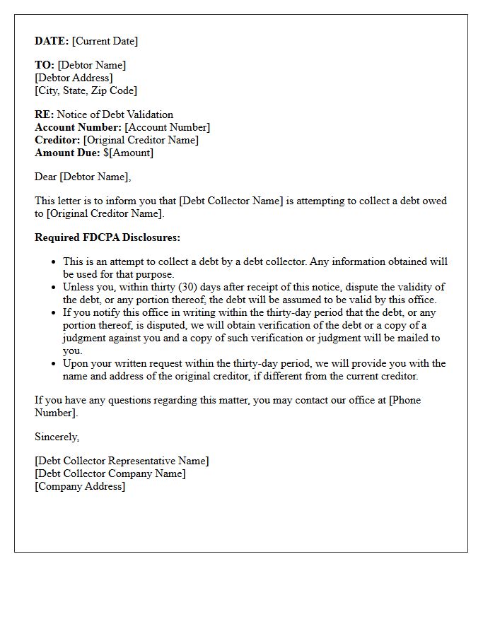 Fair Debt Collection Practices Act Disclosure