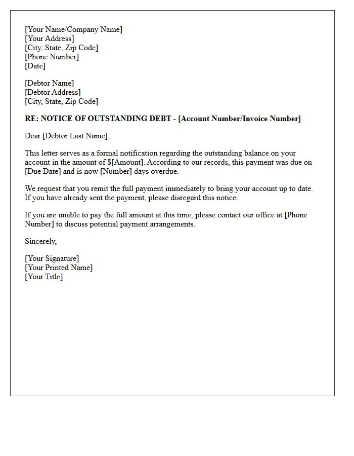 Formal Salutation To Debtor