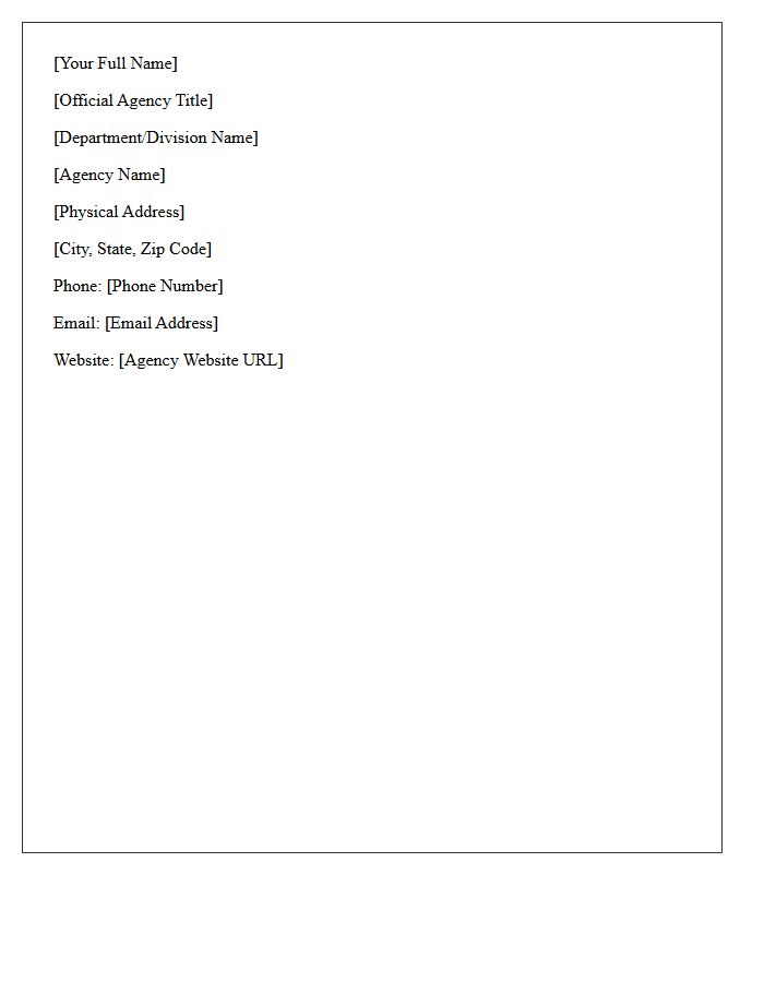 Official Signature And Agency Title