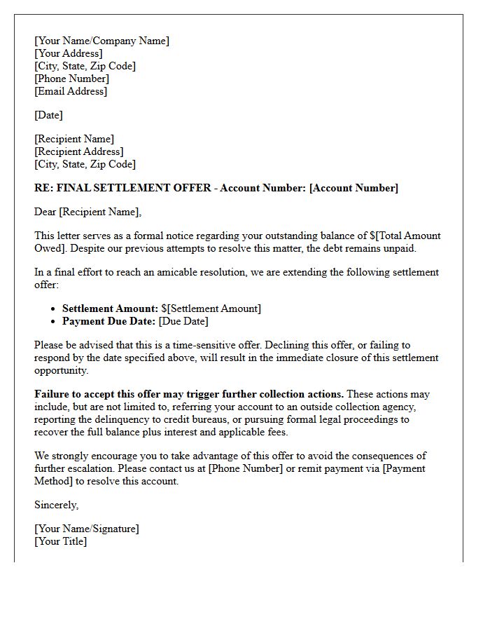 Declining This Offer May Trigger Further Collection Actions