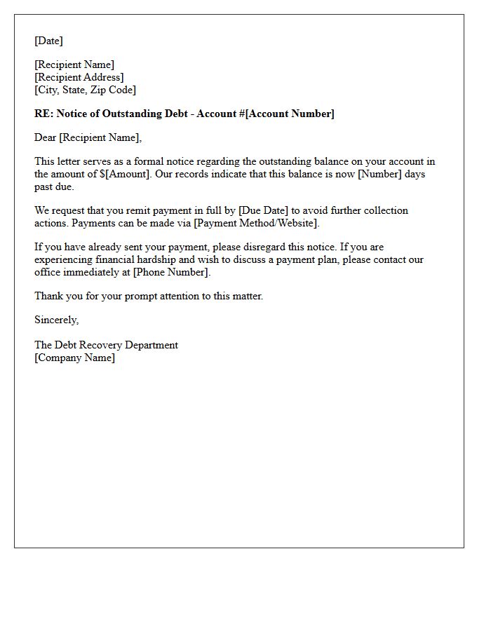 Sincerely the Debt Recovery Department