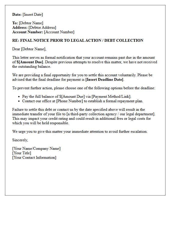 Final Deadline for Voluntary Account Settlement