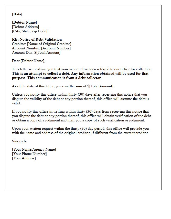 Mandatory Fair Debt Collection Practices Act Disclosures
