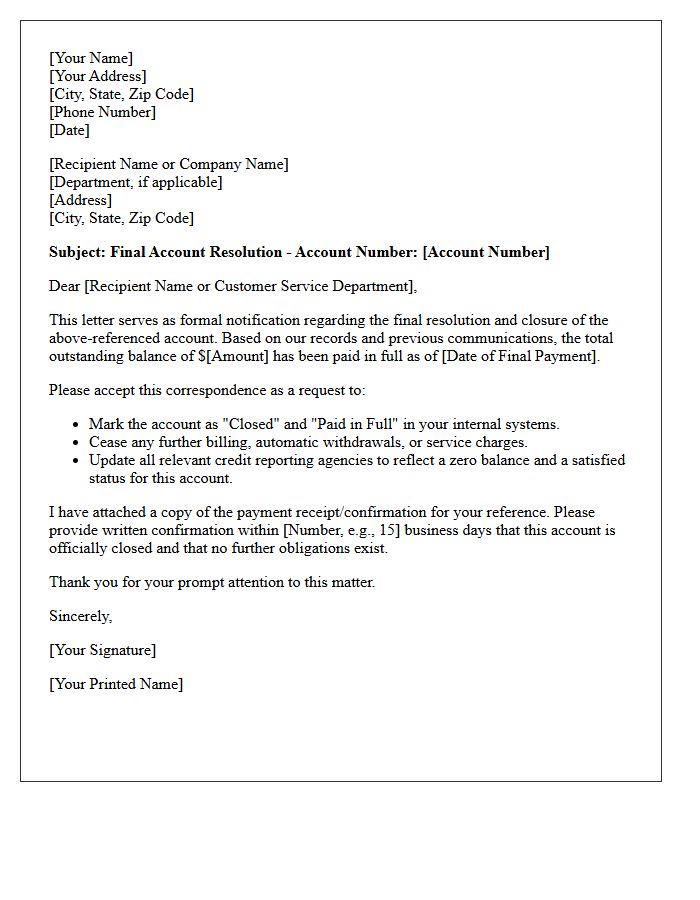 Final Account Resolution Letter