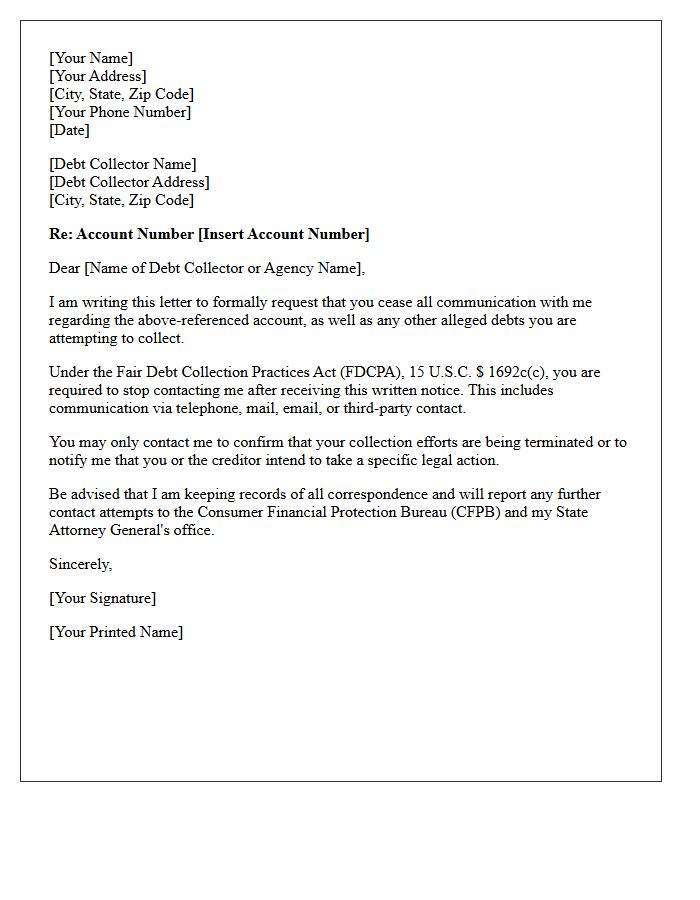 Debt Collection Discontinuation Letter