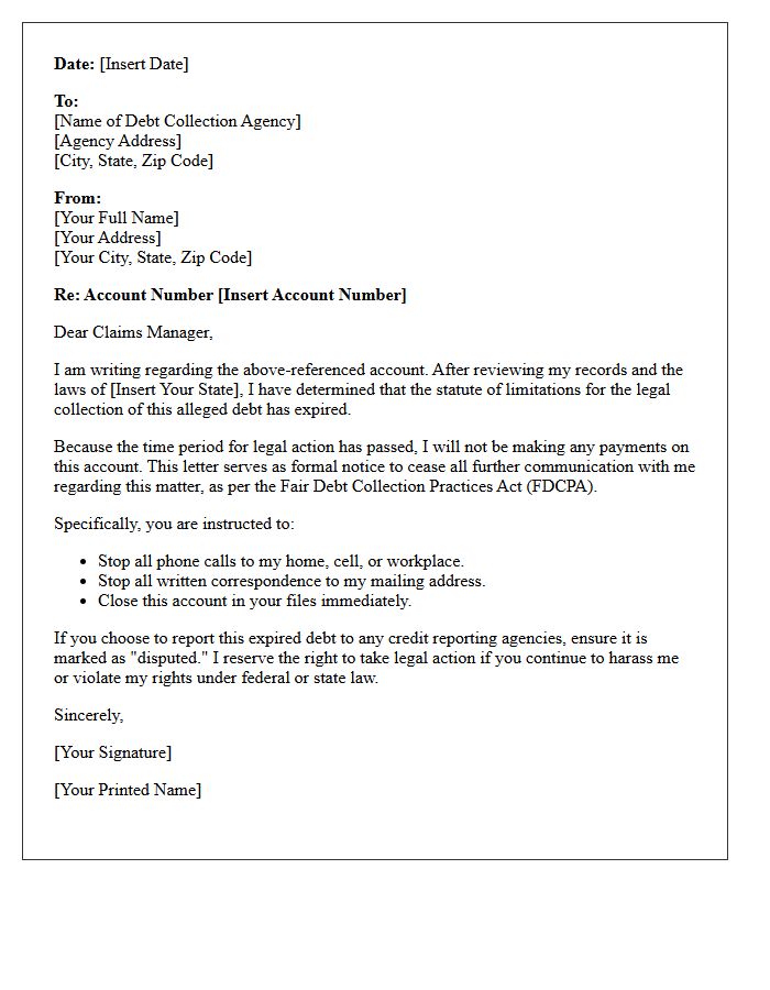 Out-of-Statute Account Closure Letter