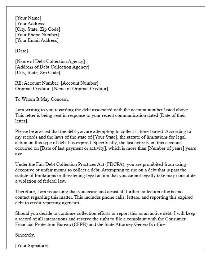 Statute of Limitations Expiration Letter