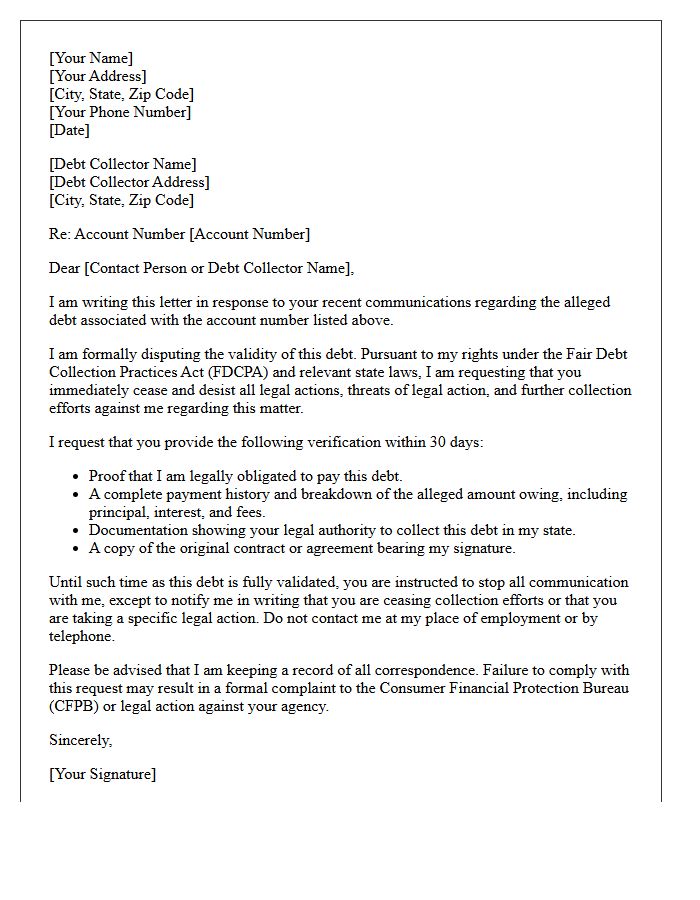Debt Collection Legal Action Cessation Letter