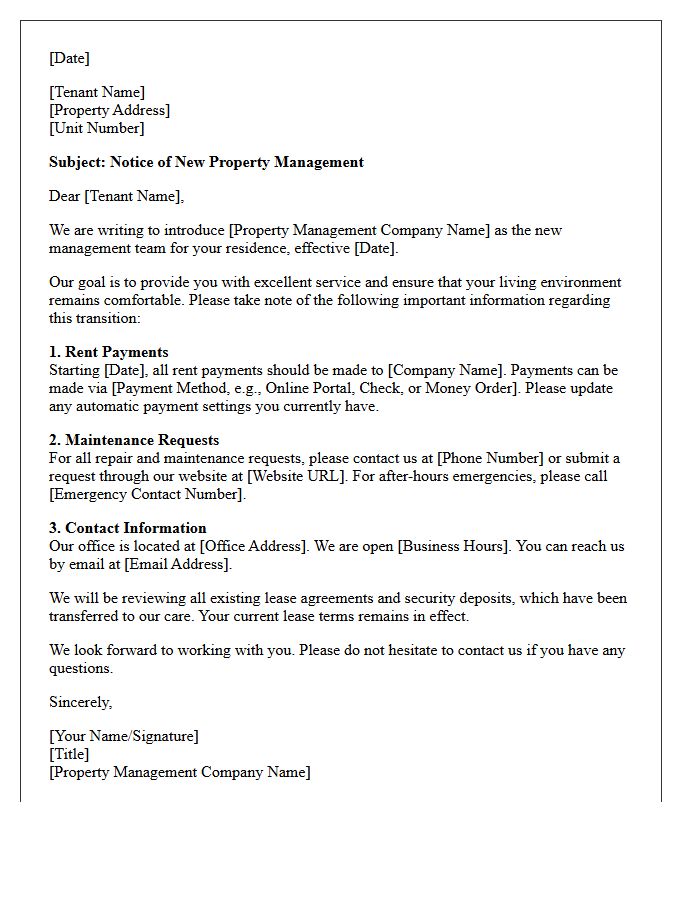 Property Management Introduction Letter