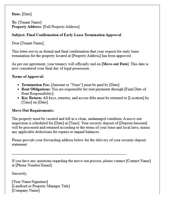 Final Confirmation Letter Of Early Lease Termination Approval