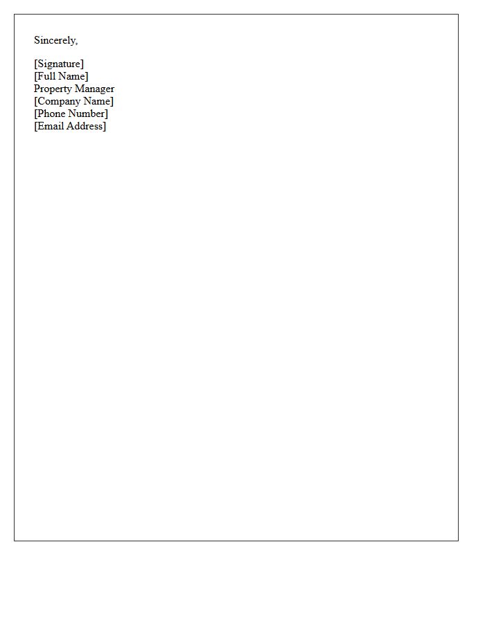 Formal Closing and Signature of the Property Manager