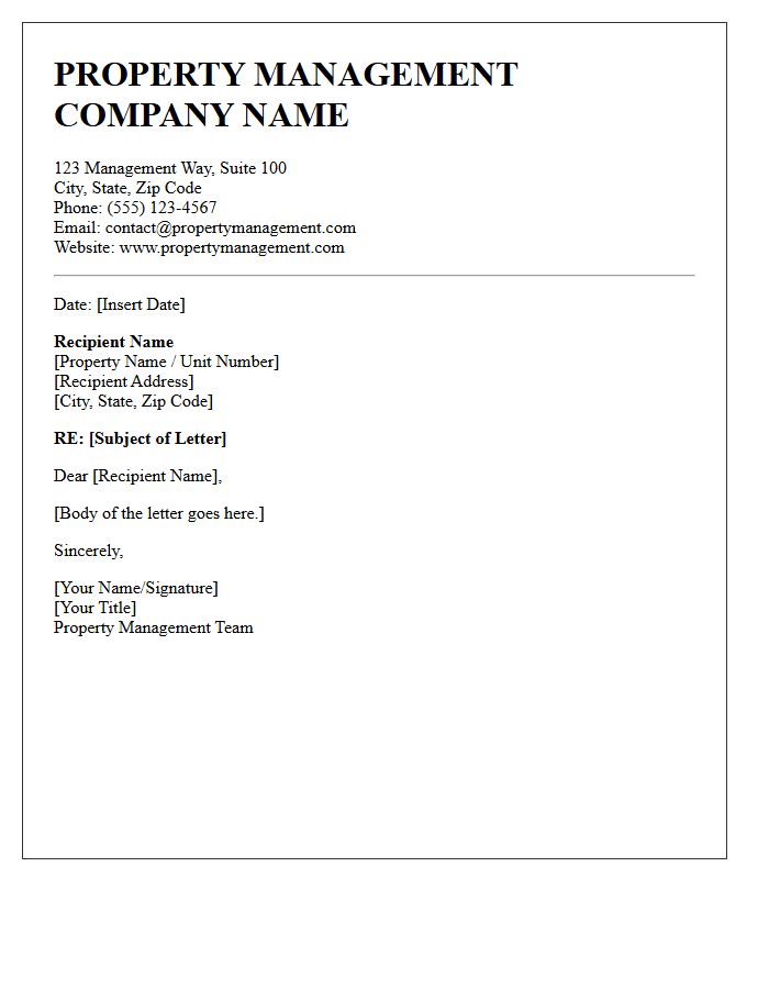 Property Management Company Header
