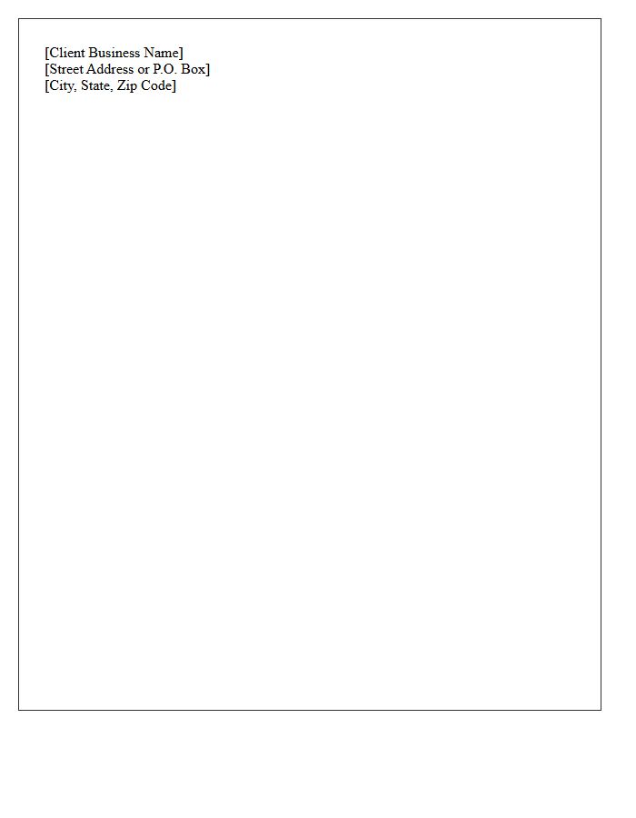 Client Business Name And Mailing Address