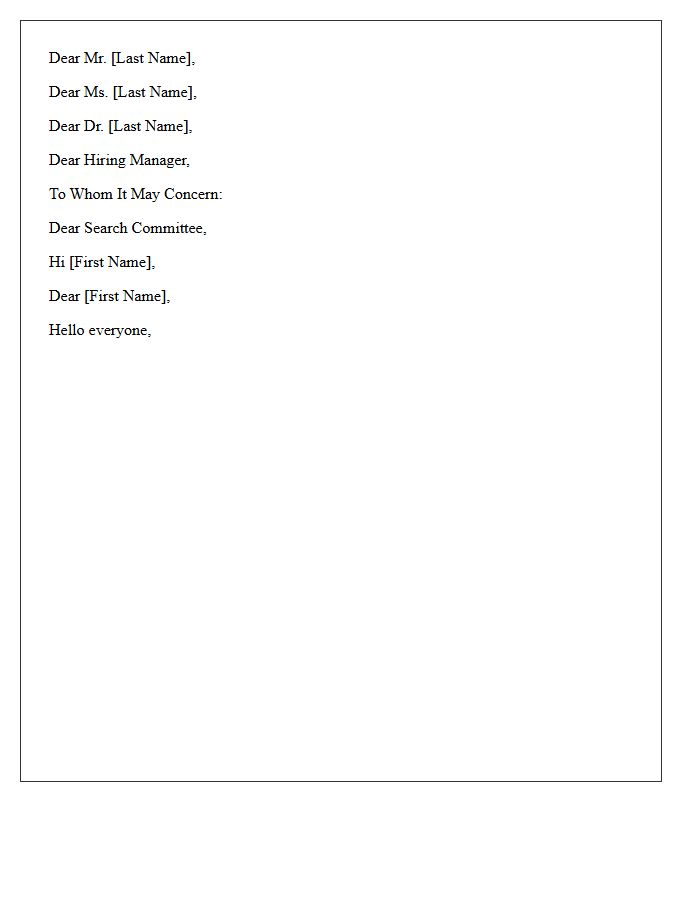 Letter Salutation