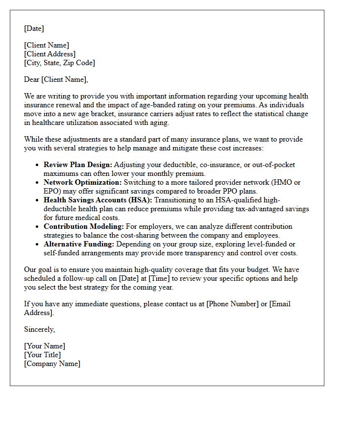 Strategies To Manage Your Age-Banded Rate Increase Letter
