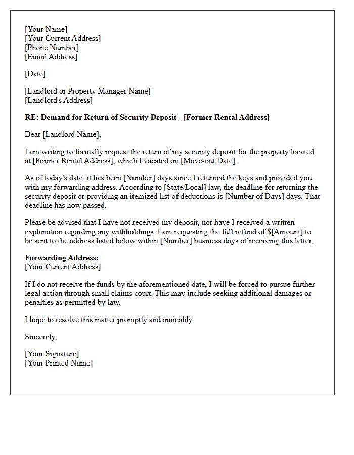 Dispute Resolution Security Deposit Return Delay Letter