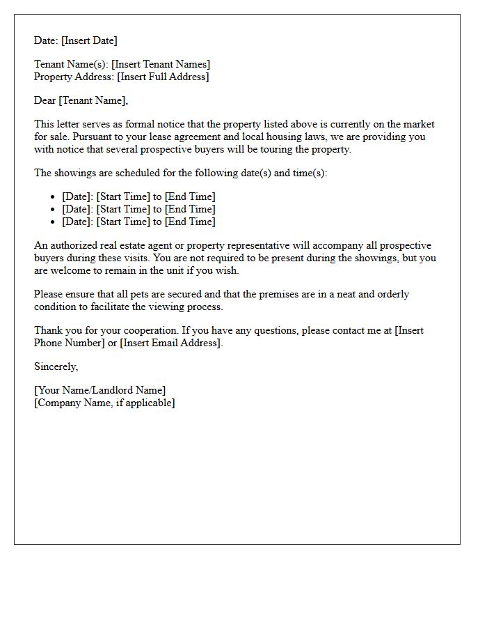 Multiple Prospective Buyers Showing Notice Letter