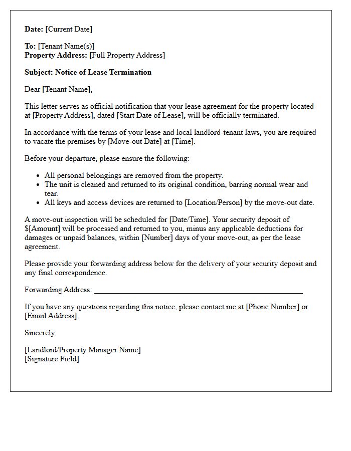 Your Current Lease Agreement Will Be Officially Terminated