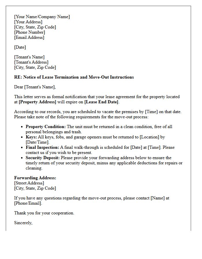 End of Lease Term Notification Letter