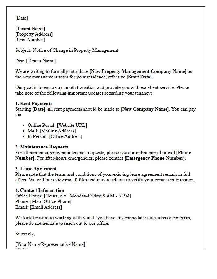 Introduction Letter From New Property Management