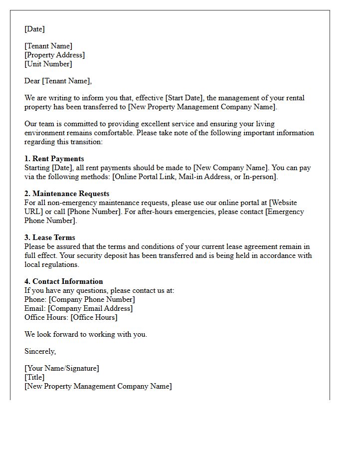 New Property Management Introduction Letter