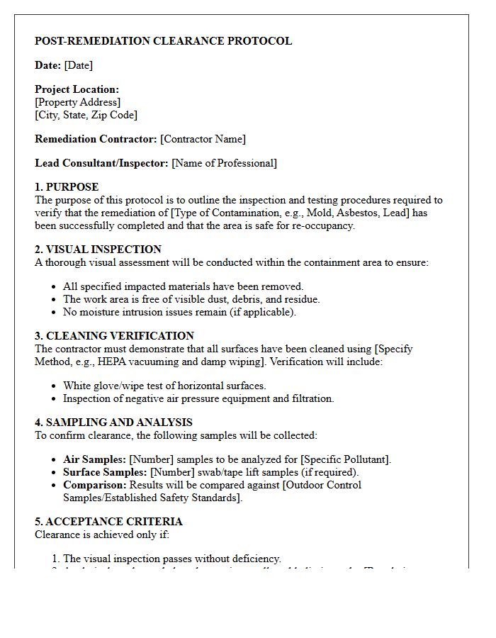 Post-Remediation Clearance Protocol Letter